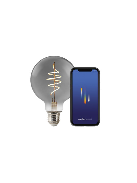 Dekoracyjna żarówka E27 LED loftowa Edisona kulka dymiona G95, bardzo ciepła barwa 1800K, ściemnialna bluetooth Dekoracyjna żarówka E27 LED loftowa Edisona kulka dymiona G95, bardzo ciepła barwa 1800K, ściemnialna bluetooth