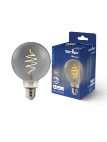 Dekoracyjna żarówka E27 LED loftowa Edisona kulka dymiona G95, bardzo ciepła barwa 1800K, ściemnialna bluetooth Dekoracyjna żarówka E27 LED loftowa Edisona kulka dymiona G95, bardzo ciepła barwa 1800K, ściemnialna bluetooth