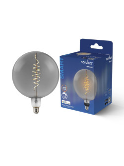 Dekoracyjna żarówka E27 LED loftowa Edisona kulka dymiona G200, bardzo ciepła barwa 1800K, ściemnialna bluetooth