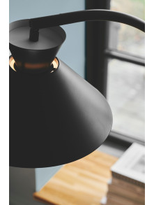 Czarna skandynawska lampa podłogowa Dial stojąca, do salonu obok fotela - Nordlux Czarna skandynawska lampa podłogowa Dial stojąca, do salonu obok fotela - Nordlux