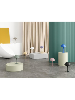 Mała lampka na parapet Ellen Mini pastelowy róż grzybek - Nordlux