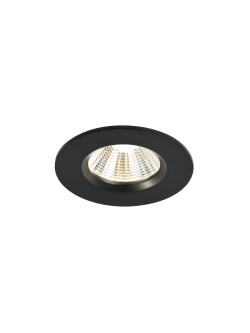 Czarne oczko sufitowe LED do łazienki Leonis ściemnialne, wpuszczane IP65 2700K 4.5W