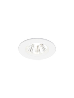 Białe oczko łazienkowe LED Leonis ściemnialne, wpuszczane IP65 4000K 4.5W