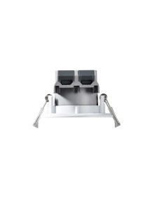 Białe oczko łazienkowe LED Leonis ściemnialne, wpuszczane IP65 4000K 4.5W
