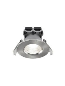 Oczko łazienkowe LED Leonis ściemnialne, szorstkowana stal, wpuszczane IP65 4000K 4.5W