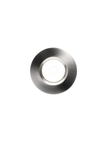 Oczko łazienkowe LED Leonis ściemnialne, szorstkowana stal, wpuszczane IP65 4000K 4.5W
