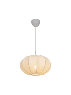 Lampa wisząca Aeron 40 cm - biały lampion orientalny z papierowym kloszem