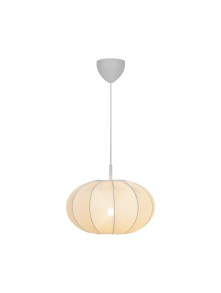Lampa wisząca Aeron 40 cm - biały lampion orientalny z papierowym kloszem Lampa wisząca Aeron 40 cm - biały lampion orientalny z papierowym kloszem