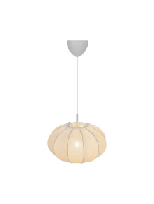 Lampa wisząca Aeron 40 cm - biały lampion orientalny z papierowym kloszem Lampa wisząca Aeron 40 cm - biały lampion orientalny z papierowym kloszem