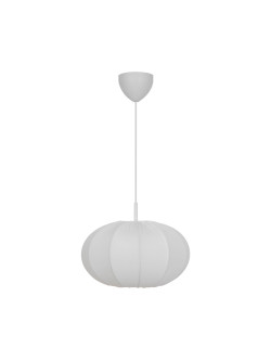 Lampa wisząca Aeron 40 cm - biały lampion orientalny z papierowym kloszem