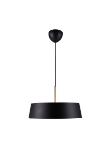 Elegancki żyrandol z abażurem Clasi 45 cm czarny z złotymi dodatkami - Nordlux
