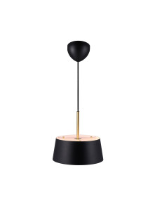 Elegancki żyrandol z abażurem Clasi 30 cm czarny z złotymi dodatkami - Nordlux Elegancki żyrandol z abażurem Clasi 30 cm czarny z złotymi dodatkami - Nordlux