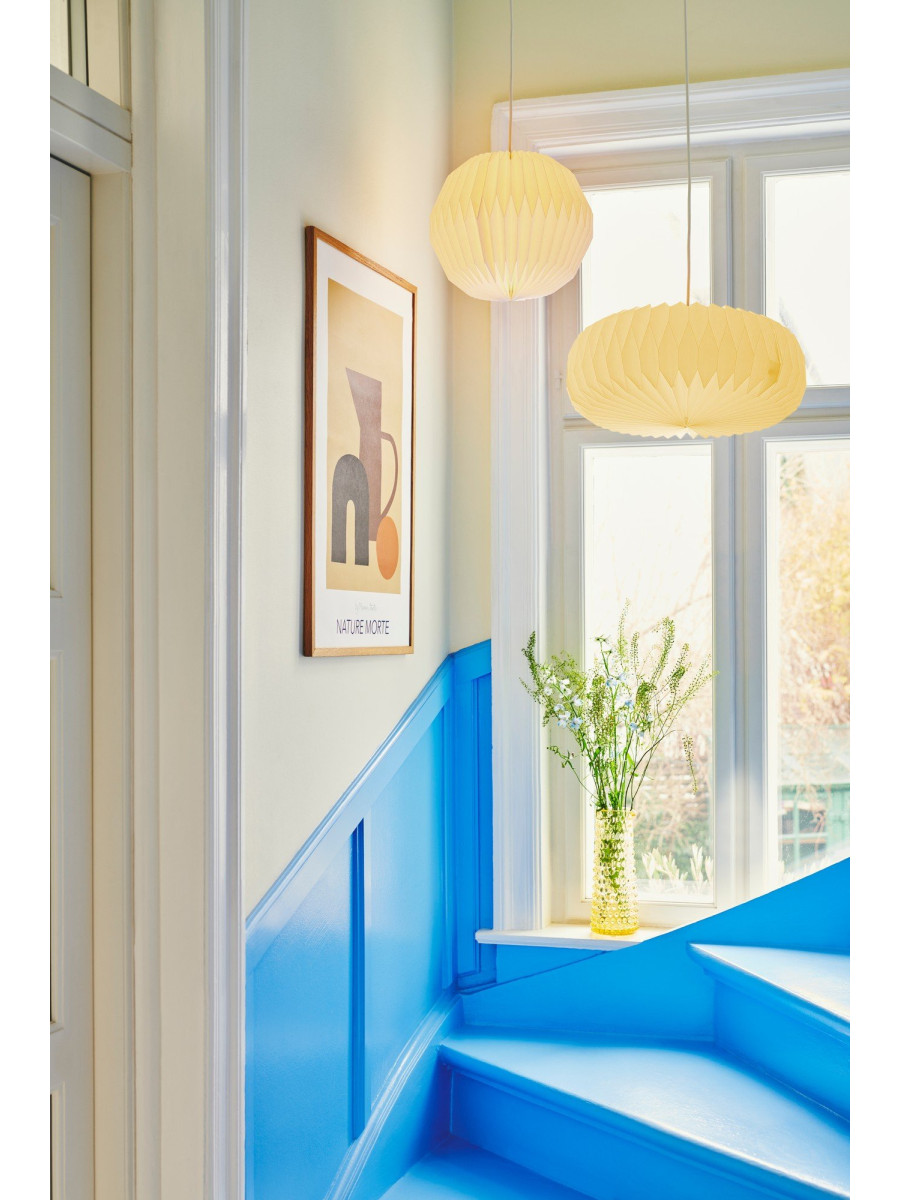 Lampa wisząca nad schody Belloy 30 papierowy harmonijkowy klosz