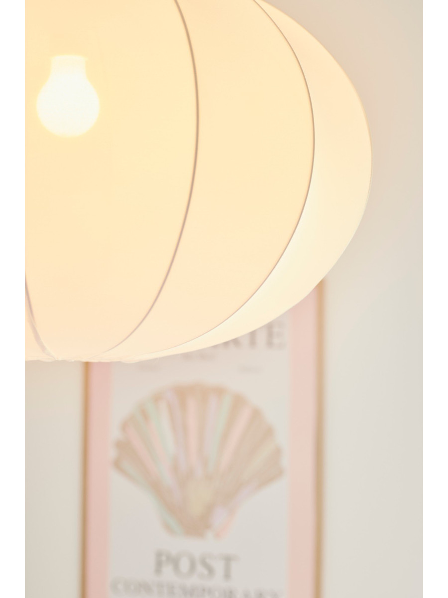 Lampa wisząca Aeron 60 cm - biały duży lampion orientalny z papierowym kloszem