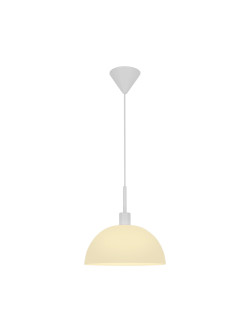 Lampa wisząca do jadalni nad stół Ellen 30 biała półokrągła szklana kopuła - Nordlux