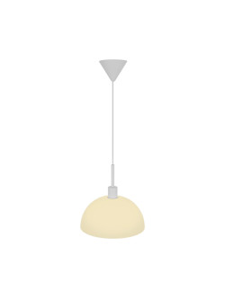 Lampa wisząca do jadalni nad stół Ellen 30 biała półokrągła szklana kopuła - Nordlux