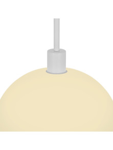 Lampa wisząca do jadalni nad stół Ellen 30 biała półokrągła szklana kopuła - Nordlux Lampa wisząca do jadalni nad stół Ellen 30 biała półokrągła szklana kopuła - Nordlux