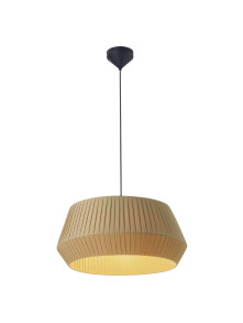 Skandynawska lampa wisząca Dicte 53 cm duży abażur z beżowej tkaniny, nad stolik, Nordlux