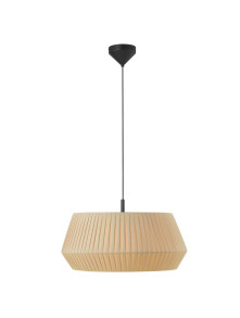Skandynawska lampa wisząca Dicte 53 cm duży abażur z beżowej tkaniny, nad stolik, Nordlux