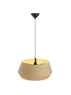 Skandynawska lampa wisząca Dicte 53 cm duży abażur z beżowej tkaniny, nad stolik, Nordlux