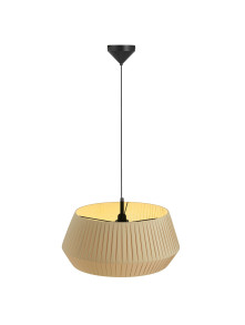 Skandynawska lampa wisząca Dicte 53 cm duży abażur z beżowej tkaniny, nad stolik, Nordlux