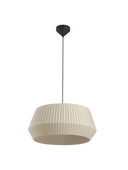 Skandynawska lampa wisząca Dicte 53 cm duży abażur z beżowej tkaniny, nad stolik, Nordlux
