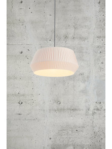 Skandynawska lampa wisząca Dicte 53 cm duży abażur z beżowej tkaniny, nad stolik, Nordlux