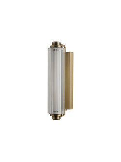 Lampa scienna w stylu art-deco Nimal złota ryflowana tuba do łazienki z IP44