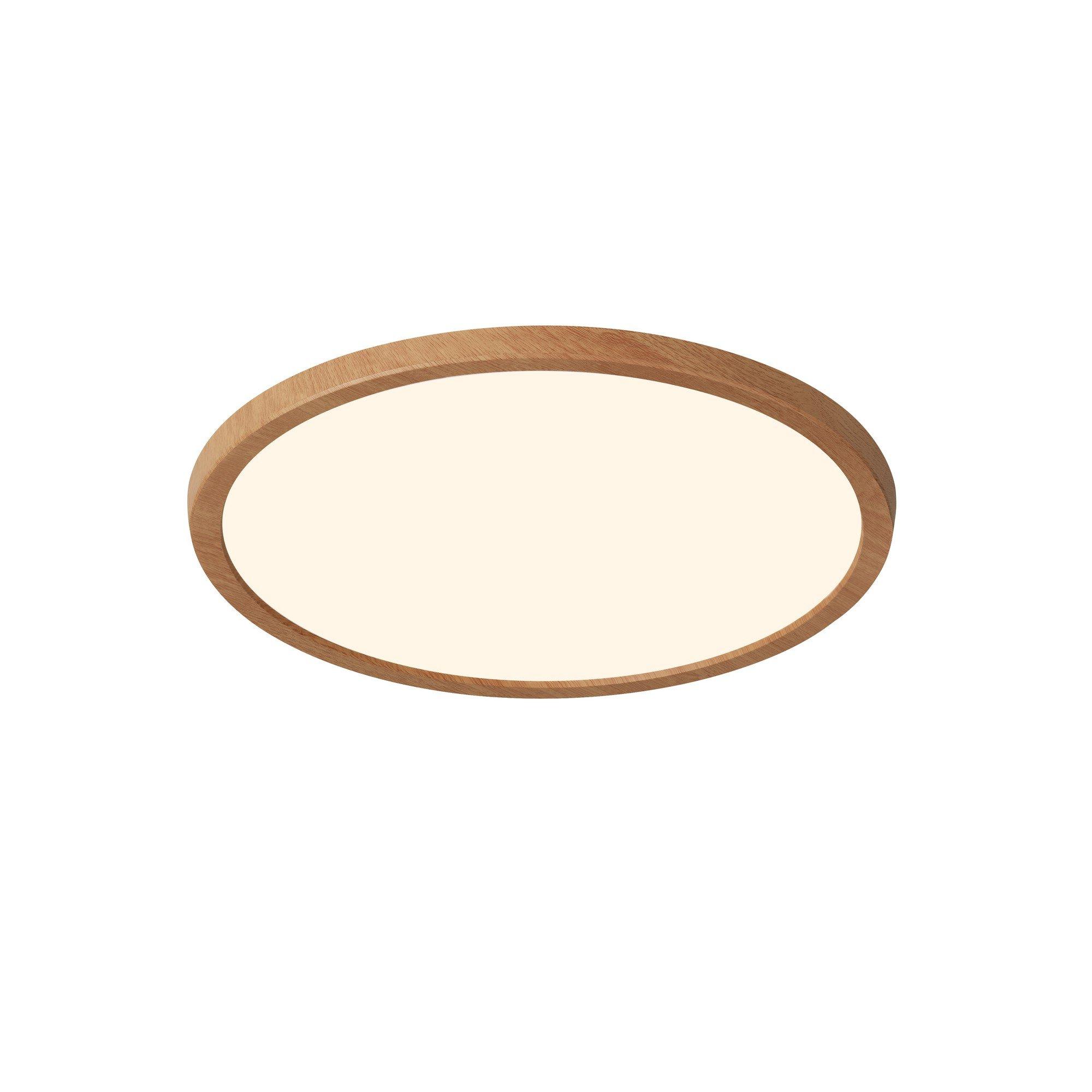 Plafon LED do kuchni Oja 29 cm płaski, drewniany, ściemnialny, 14W 2700K – Nordlux