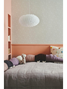 Lampa wisząca do pokoju dziecka Villo - papierowy lampion z falbankami
