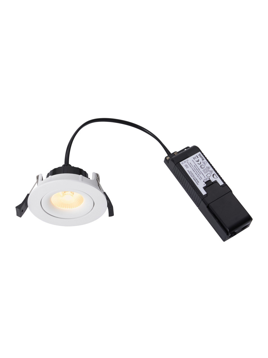 Oczko sufitowe Aliki - białe regulowane, LED 8W 600lm IP44 do łazienki