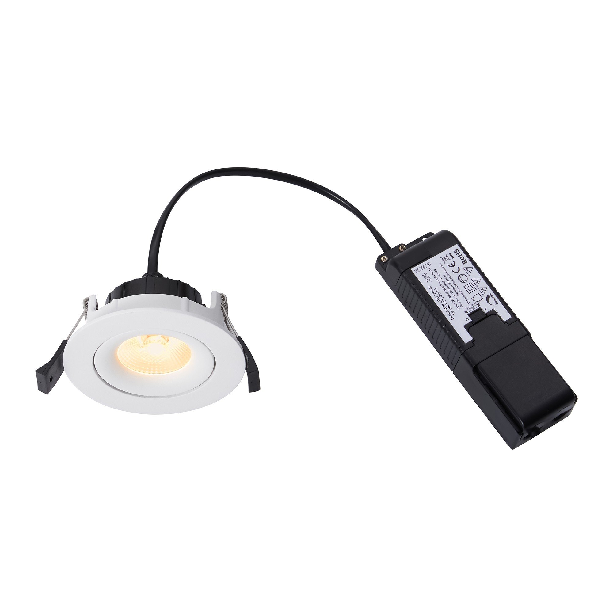 Oczko sufitowe Aliki - białe regulowane, LED 8W 600lm IP44 do łazienki