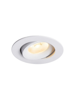 Oczko sufitowe Aliki - białe regulowane, LED 8W 600lm IP44 do łazienki