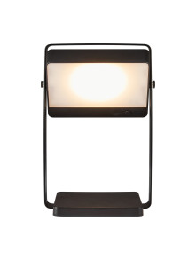 Czarna lampka na balkon Saulio LED - solarny halogen z ładowarką USB, IP44 Czarna lampka na balkon Saulio LED - solarny halogen z ładowarką USB, IP44