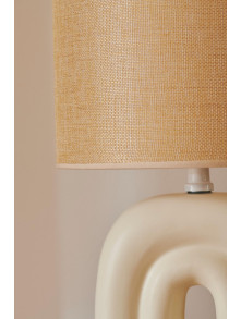 Elegancka stylowa lampa stołowa Haze ceramiczna z jasnym abażurem - Nordlux Elegancka stylowa lampa stołowa Haze ceramiczna z jasnym abażurem - Nordlux