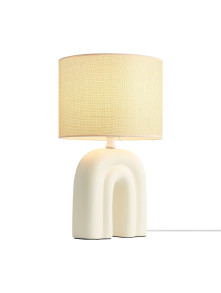 Elegancka stylowa lampa stołowa Haze ceramiczna z jasnym abażurem - Nordlux Elegancka stylowa lampa stołowa Haze ceramiczna z jasnym abażurem - Nordlux