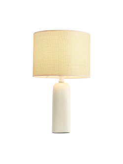 Elegancka stylowa lampa stołowa Haze ceramiczna z jasnym abażurem - Nordlux