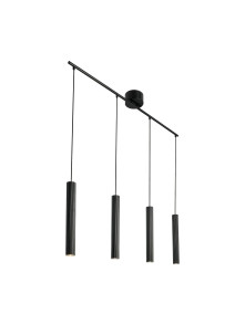 Lampa wisząca nad długi stół Vico 4 czarne wiszące tuby karbowane Nordlux Lampa wisząca nad długi stół Vico 4 czarne wiszące tuby karbowane Nordlux