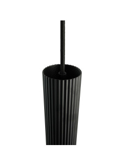 Lampa wisząca nad długi stół Vico 4 czarne wiszące tuby karbowane Nordlux