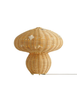 Lampa stołowa boho Allie wiklinowy rattanowy klosz grzybek - Nordlux