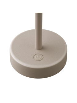Lampa stołowa zewnętrzna Ellen To-Go MINI (beżowa) - stacja ładująca, LED z IP44 i ściemniaczem