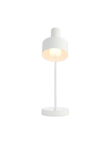 Skandynawska biała lampa biurkowa Matis do nauki czytania - regulowany klosz Skandynawska biała lampa biurkowa Matis do nauki czytania - regulowany klosz