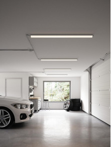 Niedroga podłużna lampa sufitowa do garażu LED Westport 115cm, 19W, 2160lm