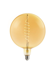 Bursztynowa żarówka E27 w stylu retro, ST64 - łezkowa Edison, Nordlux, ściemnialna 2200 Kelwinów