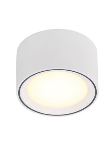 Mała lampa sufitowa Fallon - biała tuba downlight, LED 2700K 5W z ściemniaczem