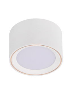 Mała lampa sufitowa Fallon - biała tuba downlight, LED 2700K 5W z ściemniaczem