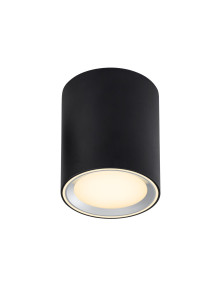 Lampa sufitowa Fallon Long - czarna wydłużona tuba LED, do łazienki na korytarz Lampa sufitowa Fallon Long - czarna wydłużona tuba LED, do łazienki na korytarz