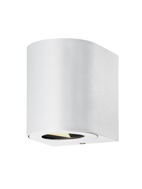 Nowoczesny biały kinkiet elewacyjny Canto LED 3000K, aluminiowa tuba z efektem góra-dół Nowoczesny biały kinkiet elewacyjny Canto LED 3000K, aluminiowa tuba z efektem góra-dół