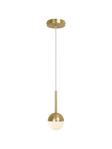 Złota lampa wisząca z białą kulką Contina - Nordlux