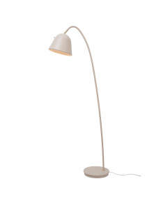 Beżowa lampa stojąca podłogowa Fleur 24, metalowy klosz dzwon, retro skandynawska, regulowana Beżowa lampa stojąca podłogowa Fleur 24, metalowy klosz dzwon, retro skandynawska, regulowana